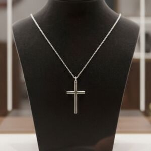 Minimalist Silver Cross Necklace